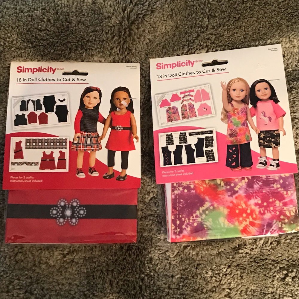 Simplicity Doll Clothes Sewing Patterns American doll size 18” girl - Picture 2 of 8